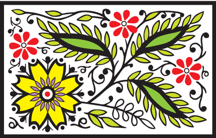 floral medium mat